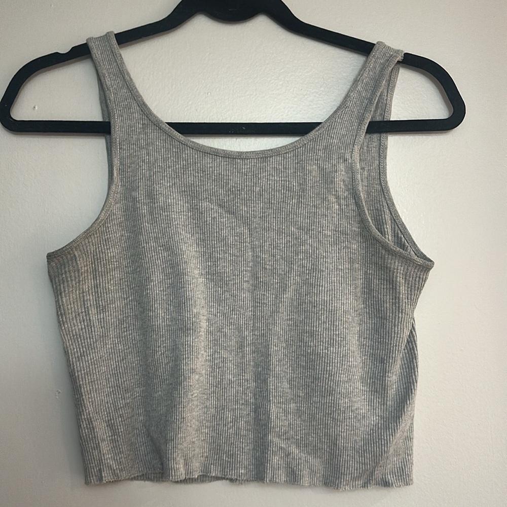 MOVING SALE Hugging Angels Brandy Melville Gray Ribbed Tank - Picture 5 of 5